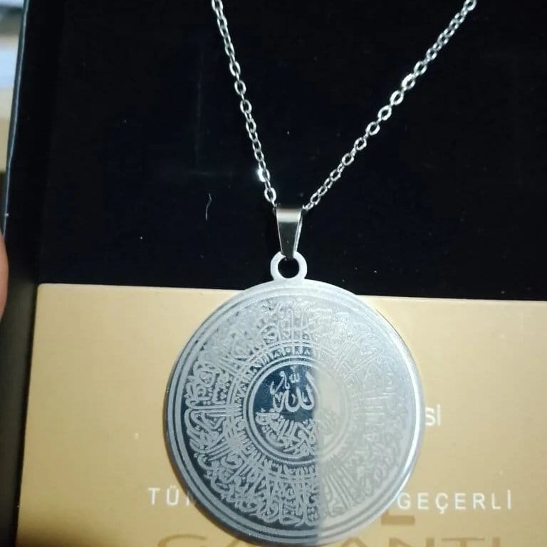 Ayetel Kürsi Kolye Silver | Paslanmaz Çelik Manevi Kolye