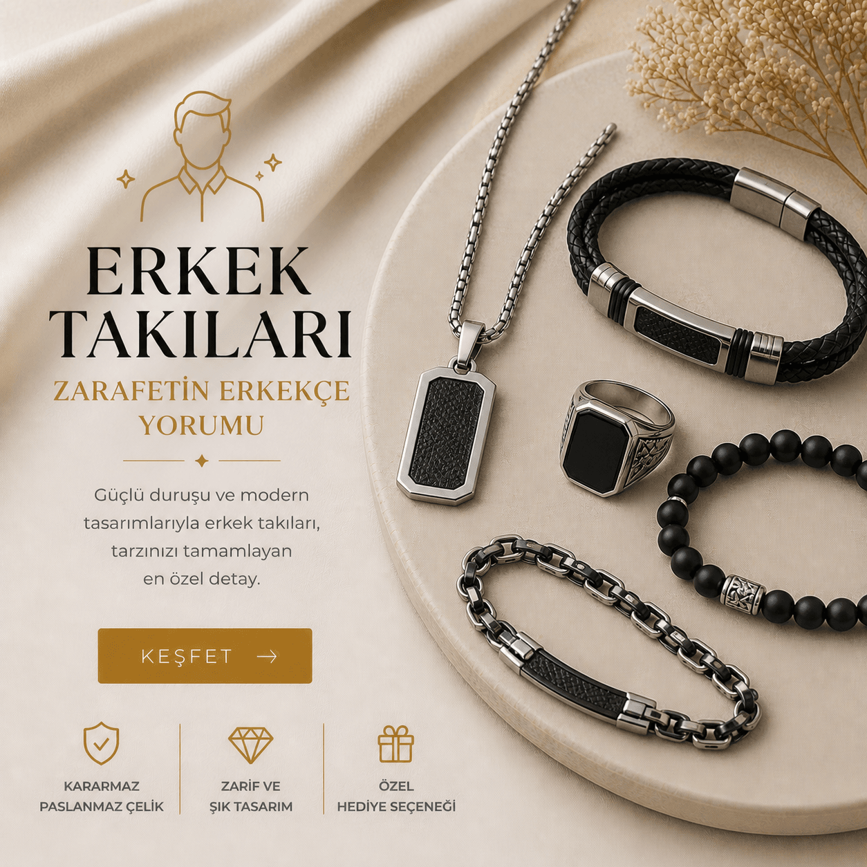 Erkek Takı Modelleri Erkek Takıları